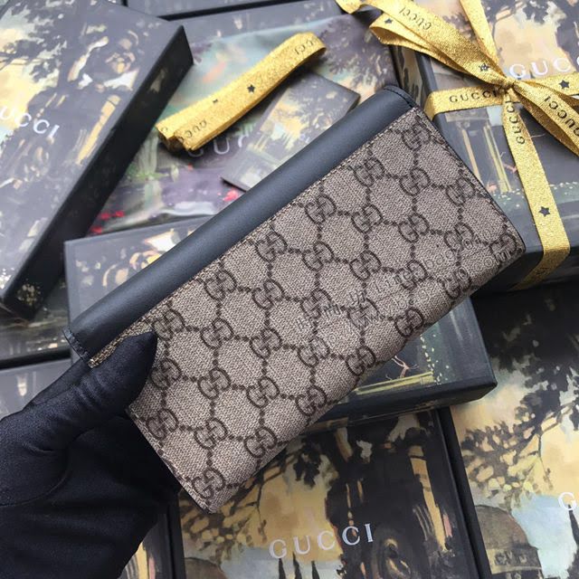 Gucci錢包 古馳新款二折皮夾 甩紋牛皮 Gucci翻蓋女錢包 400586大紅全皮  gdj1193